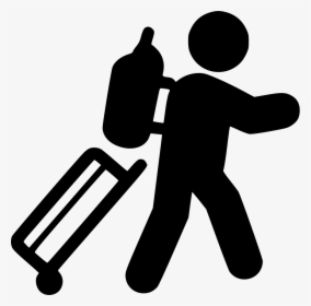 Carrying Luggage - Carrying Luggage Icon, HD Png Download, Transparent PNG