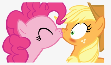 Transparent Kiss Vector Png - My Little Pony Applejack And Pinkie Pie, Png Download, Transparent PNG