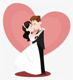 Transparent Kiss Clipart - Wedding Clipart Bride And Groom Png, Png Download, Transparent PNG