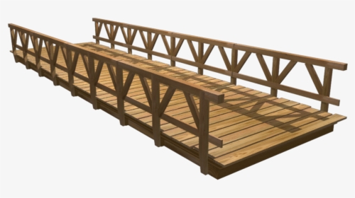 Transparent Wooden Bridge Png - Simple Timber Truss Bridge, Png Download, Transparent PNG