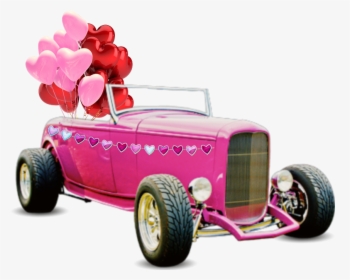 #valentinesday #pink #heart #car #hotrod - Pink Hot Rod, HD Png Download, Transparent PNG