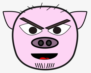 Angry, Anthropomorphized Animals, Evil, Head, Mean, - Kepala Babi Png, Transparent Png, Transparent PNG