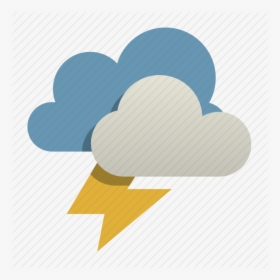 Cloud Clipart Thunderstorm - Thunderstorm Weather Icon, HD Png Download, Transparent PNG