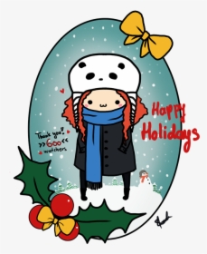 Happy Holidays Clipart Thank You - Cartoon, HD Png Download, Transparent PNG
