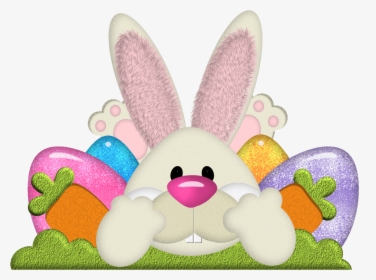 Easter Bunny With Eggs Transparent Png Clipart - Easter Bunny Clip Art, Png Download, Transparent PNG