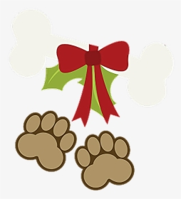 Happy Holidays Xmas Christmas Paws Puppy Pet Dog Bone - Santa Paws Clipart, HD Png Download, Transparent PNG