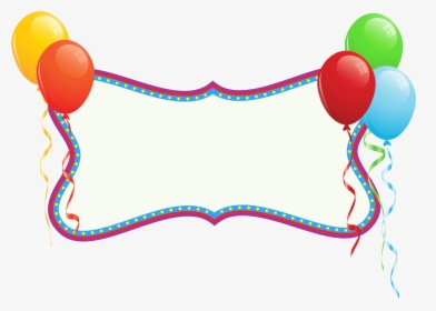 Blue Png Clip Art - Banner With Balloons Png, Transparent Png, Transparent PNG