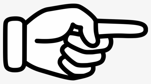 Line Art,area,monochrome Photography - Clip Art Pointed Finger, HD Png Download, Transparent PNG