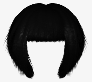 Transparent Messy Hair Png - Black Bob No Background, Png Download, Transparent PNG