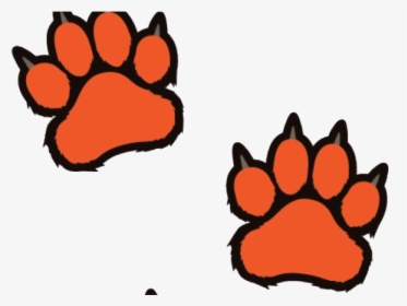Paw Print Saying Clipart Clip Art Tiger Paws Transparent - Clipart Tiger Paw Print, HD Png Download, Transparent PNG