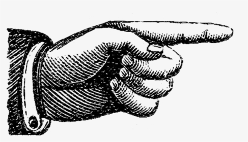 Clip Art Png For Free - Old Fashioned Pointing Hand, Transparent Png, Transparent PNG