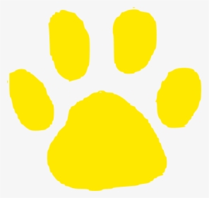 Jpg Transparent Library Bobcat Clipart Blue Dog Paw - Black And Yellow Paw Print, HD Png Download, Transparent PNG