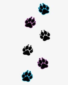 Dog Paw Prints Transparent & Png Clipart Free Download - Paw Print Background With Dog, Png Download, Transparent PNG