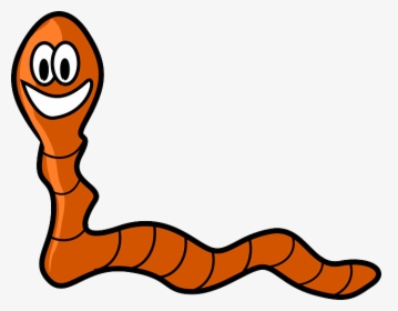 Earthworm, Worm, Cute, Happy, Inchworm, Smile, Cartoon - Worm Clipart, HD Png Download, Transparent PNG