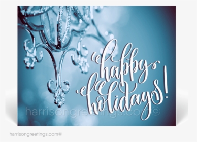 Clip Art Corporate Holiday Postcards Harrison - Blue Happy Holidays, HD Png Download, Transparent PNG