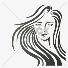 Woman With Messy Hair Vector Png - Flowing Hair, Transparent Png, Transparent PNG