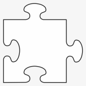 Puzzle 6 piece outline. Clipart image isolated on white background