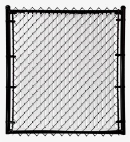 Transparent Chainlink Fence Png - Black Chain Link Fence With White Slats, Png Download, Transparent PNG