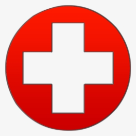 Round Red Cross Symbol Clipart Image - Clipart First Aid, HD Png Download, Transparent PNG