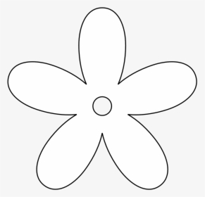 Flower Kid Clip Art - 5 Petal Flower Outline, HD Png Download, Transparent PNG