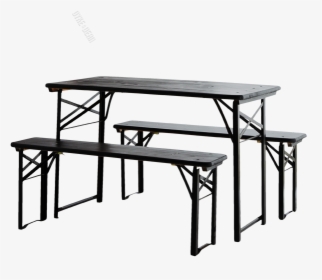 Foldable Table Bench Set Black, HD Png Download, Transparent PNG