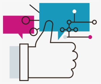 Illustration Of Hand Giving Thumbs Up To Speech Bubbles - Marketing, HD Png Download, Transparent PNG