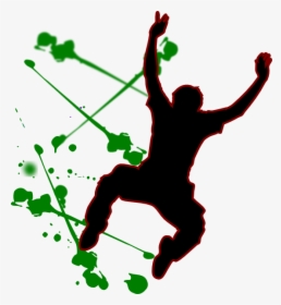 Happy Person Jumping Man Clip Art At Vector Clip Art - Blood Splatter Clipart Transparent, HD Png Download, Transparent PNG