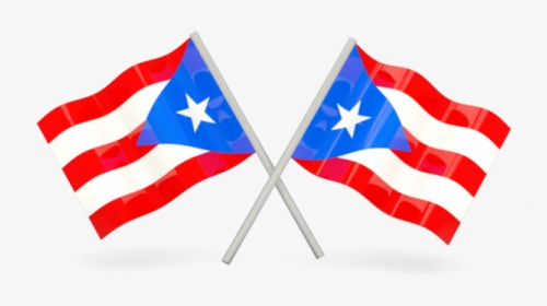 Two Wavy Flags - Two Puerto Rican Flags, HD Png Download, Transparent PNG