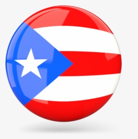 Glossy Round Icon - Puerto Rico Flag Icon, HD Png Download, Transparent PNG