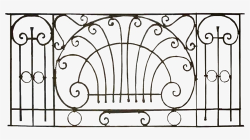 Iron Fence Png - Wrought Iron Balcony Railing Png, Transparent Png, Transparent PNG