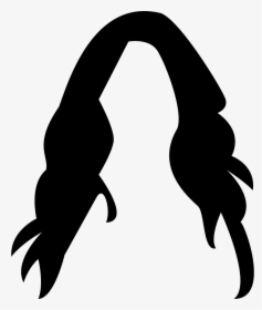 Female Long Dark Hair Wig - Transparent Wig Icon, HD Png Download, Transparent PNG