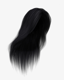 Black Hair Hair Coloring Long Hair Wig - Lace Wig, HD Png Download, Transparent PNG