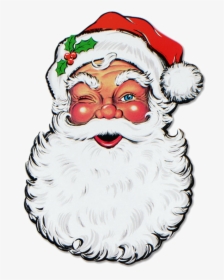 Santa Face Png - Santa Claus Face Hd, Transparent Png, Transparent PNG