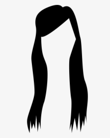 Long Female Hair Wig Shape - Silhouette, HD Png Download, Transparent PNG