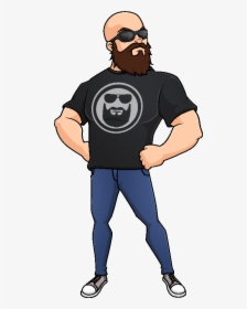 Cartoon Beard Png - Man With A Beard And A Moustache Cartoon, Transparent Png, Transparent PNG