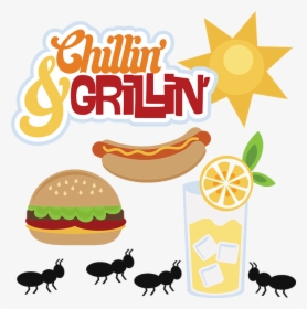 Car Bbq Free Clipart - Hot Dogs And Burgers Clipart, HD Png Download, Transparent PNG