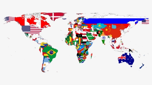 World Map By Flags, HD Png Download, Transparent PNG