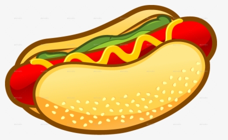 Hot Dog Png Clipart Hot Dog Hamburger Barbecue - Hot Dog Clipart Transparent Background, Png Download, Transparent PNG