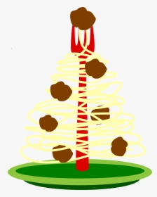 Spaghetti With Meatballs Pasta Italian Cuisine Marinara - Spaghetti Christmas Tree, HD Png Download, Transparent PNG