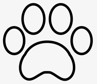 White Paw Print Png - Outline Paw Print Vector, Transparent Png, Transparent PNG