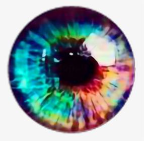 Rainbow Arcoíris Sticker Eye Ojo Eyerainbow Ojoarcoiris - Rainbow Eyes Transparent Background, HD Png Download, Transparent PNG
