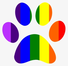 Paw Free On Dumielauxepices - Rainbow Paw Print Clipart, HD Png Download, Transparent PNG