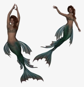 Mermaid And Siren Silhouette, HD Png Download, Transparent PNG