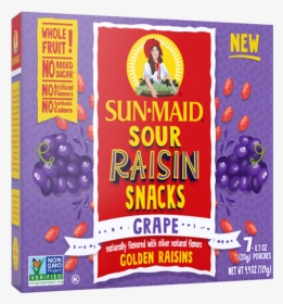 5046 Sour Grape 072019 V16 - Sun Maid Sour Raisin Snacks, HD Png Download, Transparent PNG