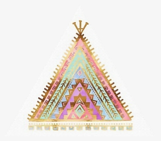 #tipi #colourful #design #aztec #bohemain #decor #decals - Triangle, HD Png Download, Transparent PNG