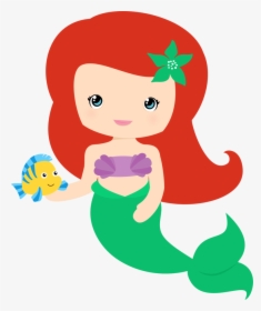 Little Mermaid Baby Png - Pequena Sereia Cute, Transparent Png, Transparent PNG