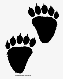 Transparent Tiger Paw Print Png - Bear Footprint Clip Art, Png Download, Transparent PNG