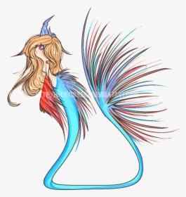 Betta Fish Mermaid Open Auction By Luckyjokerz - Mermaid Fish Wing, HD Png Download, Transparent PNG