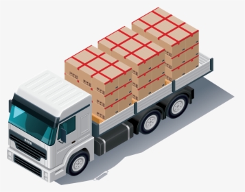 Pickup Truck Cargo Semi-trailer Truck - Truck Load Png, Transparent Png, Transparent PNG