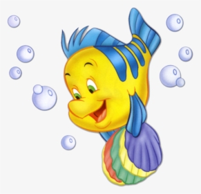 Fish Clipart Little Mermaid - Flounder Little Mermaid Png, Transparent Png, Transparent PNG